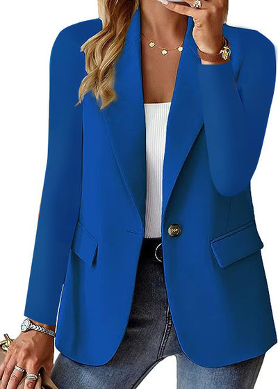 Ins Lapel Button Jacket Fashion Commuter Casual Suit Jacket Women's Long-sleeved Tops Outwear Clothing - Tout Pour Vous
