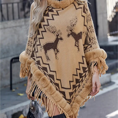 Carol – Élégante cape manteau pour femme pour Noël