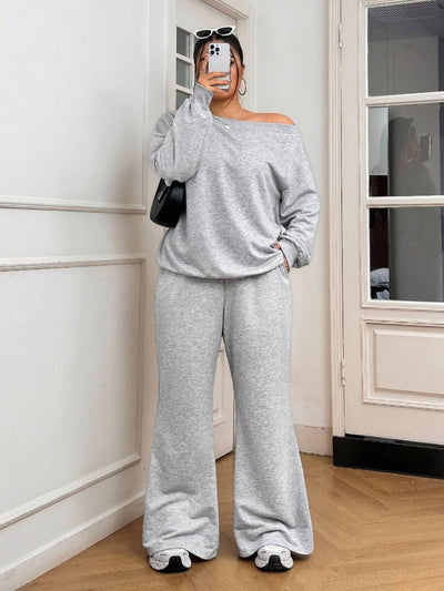 Janine 2 Pièces Grande Taille à Capuche et Jogging - Tout Pour Vous