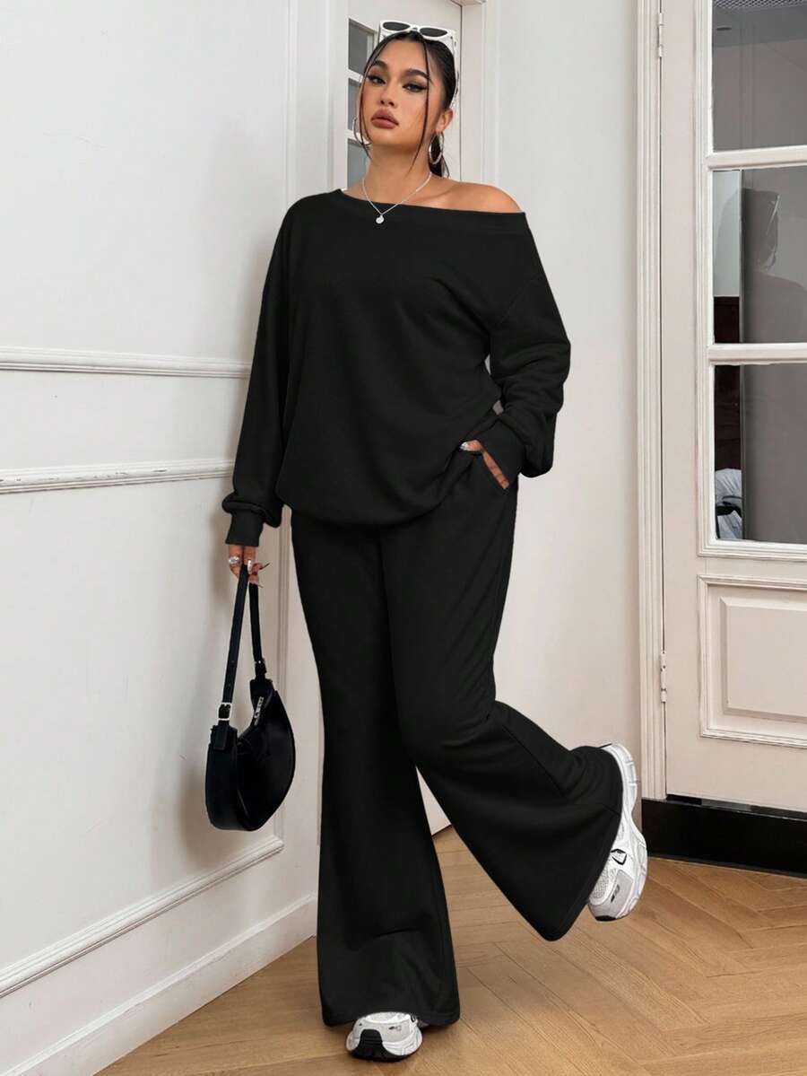 Janine 2 Pièces Grande Taille à Capuche et Jogging - Tout Pour Vous