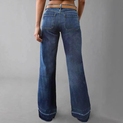 Retro High Waist Straight Loose Slimming And All-matching Jeans - Tout Pour Vous