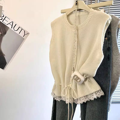 Gilet Eleanora à Cordon - Élégant, Confortable &amp; Polyvalent