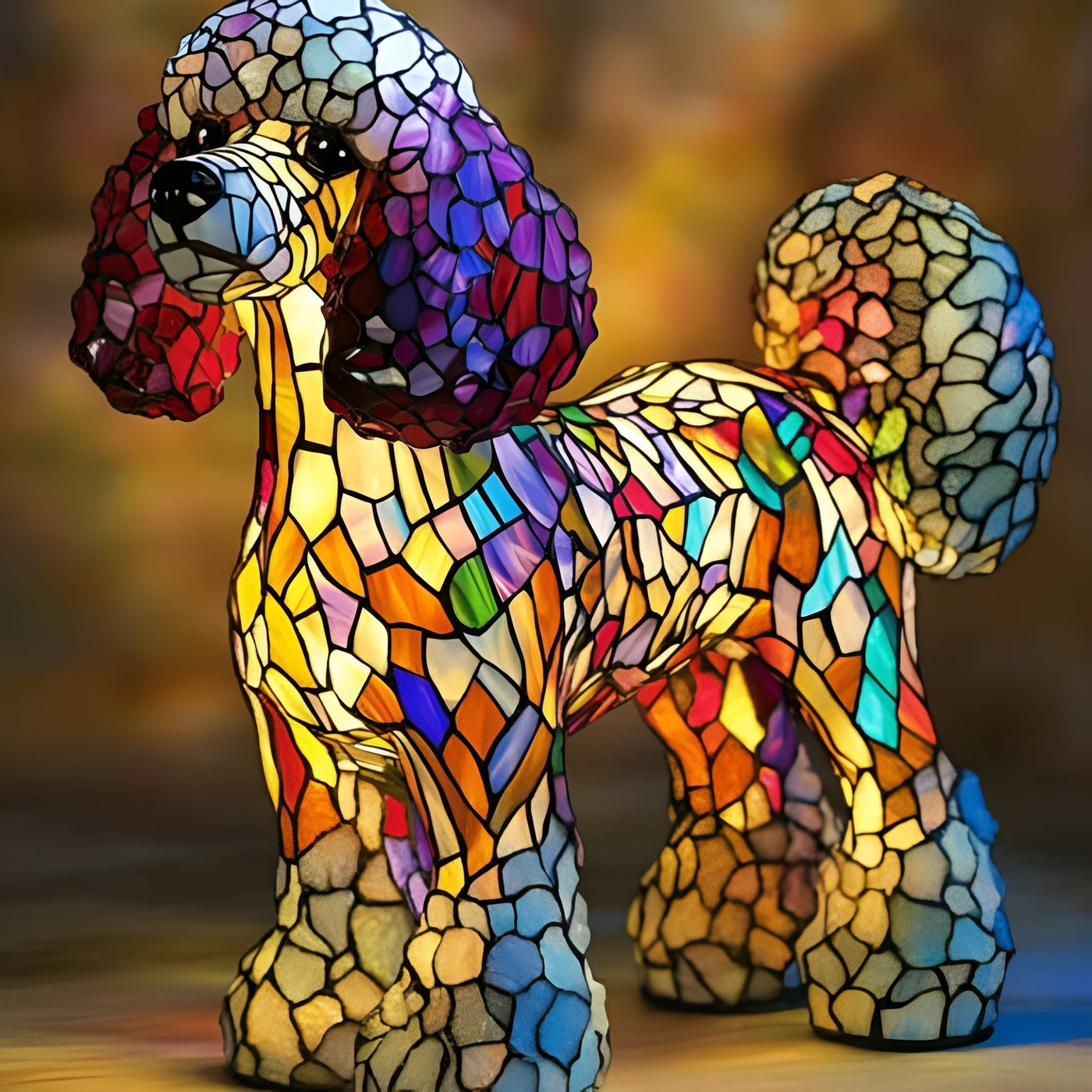 Pépette – Magic Dog Lamp in Colored Glass