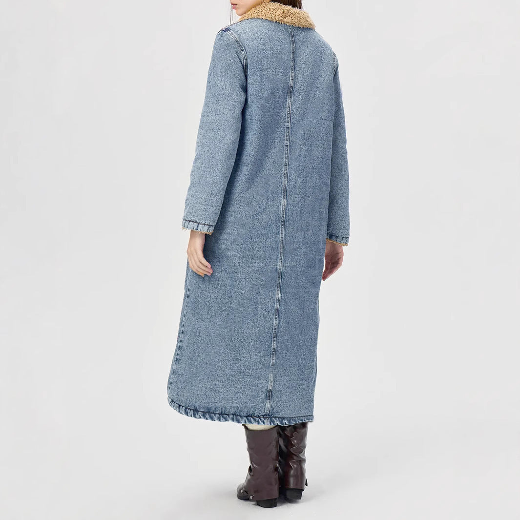 Camille – Manteau Long en Jean - Tout Pour Vous