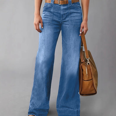Retro High Waist Straight Loose Slimming And All-matching Jeans - Tout Pour Vous