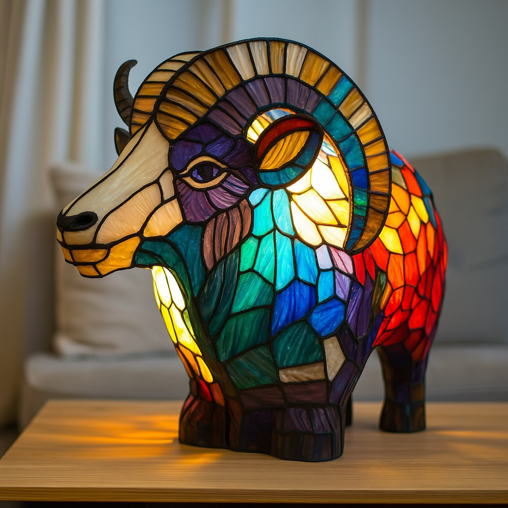 Lulu – Magic Goat Lamp in Colored Glass