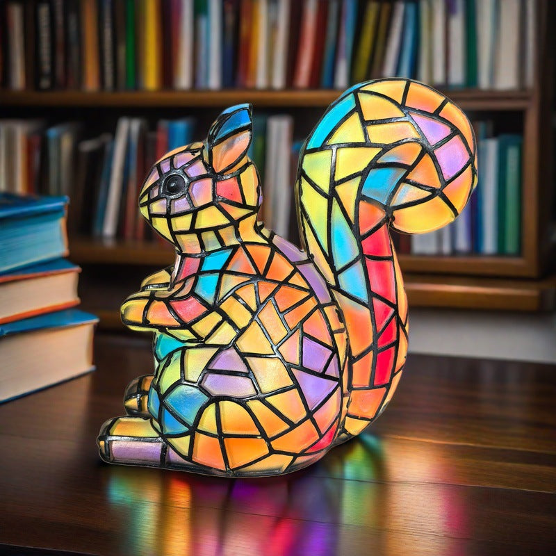 Pompon – Magic Squirrel Lamp in Colored Glass