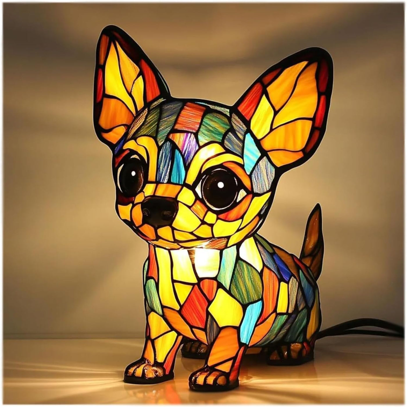 Patoune – Magic Dog Lamp in Colored Glass