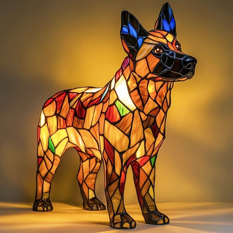 Zouzou – Magic Dog Lamp in Colored Glass