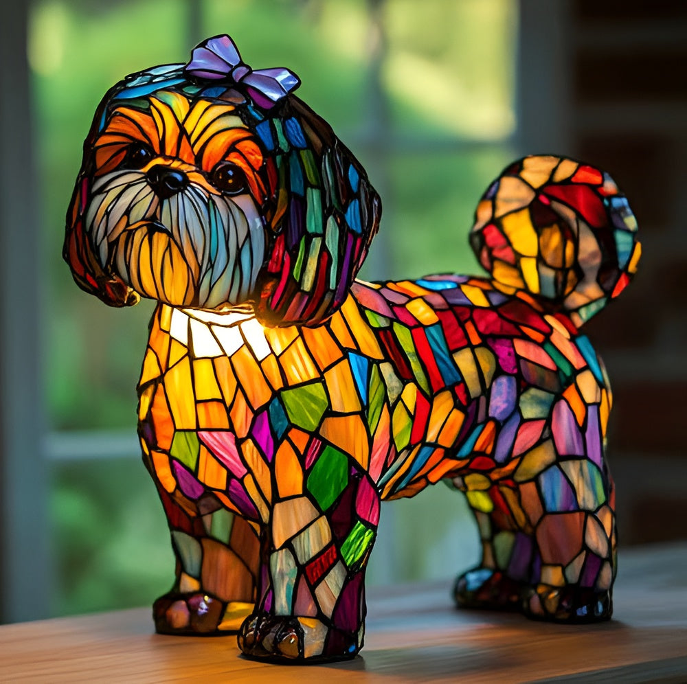 Mimine – Magic Dog Lamp in Colored Glass