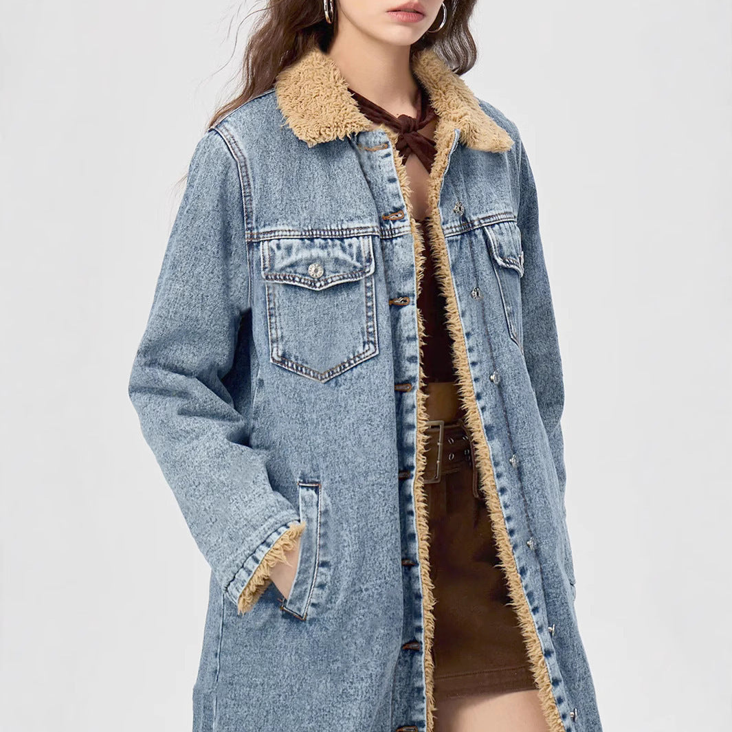 Camille – Manteau Long en Jean - Tout Pour Vous