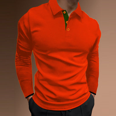 Men's Casual Stand Collar Stretch Vertical Stripe Long Sleeve - Tout Pour Vous