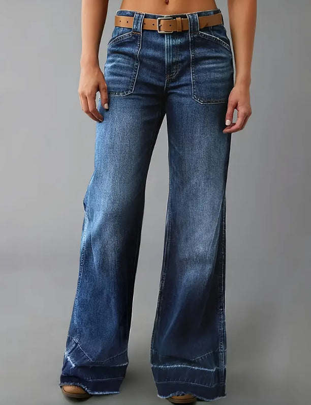 Retro High Waist Straight Loose Slimming And All-matching Jeans - Tout Pour Vous