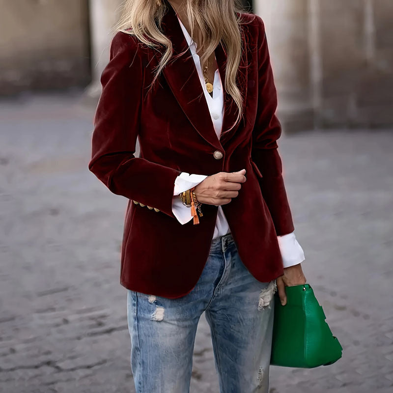 Claire - Blazer en velours - Tout Pour Vous